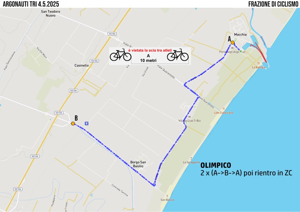 frazione di ciclismo triathlon olimpico gola argonauti tri 2025